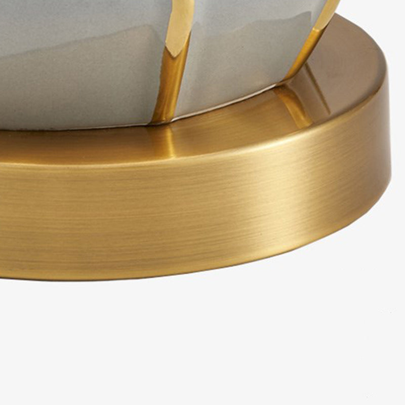 Drum Ceramic Fabric Living Table Lamp