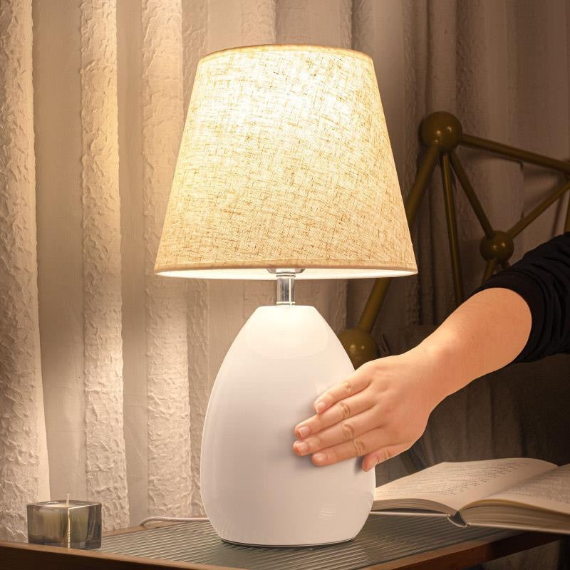 Drum Iron Fabric Living Table Lamp