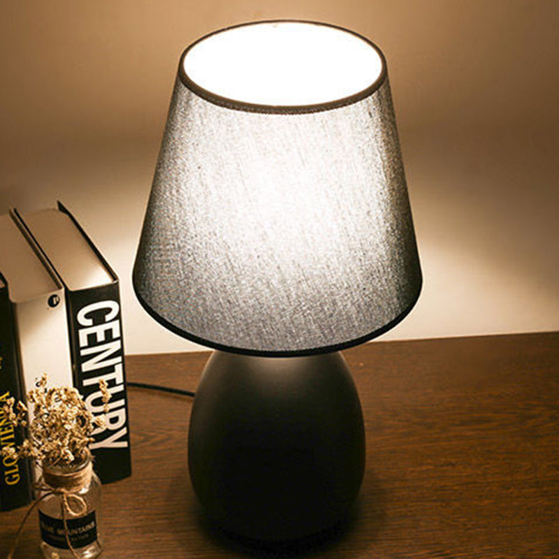 Drum Iron Fabric Living Table Lamp