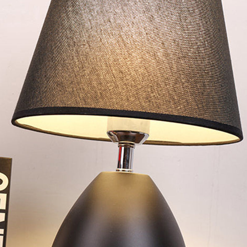Drum Iron Fabric Living Table Lamp