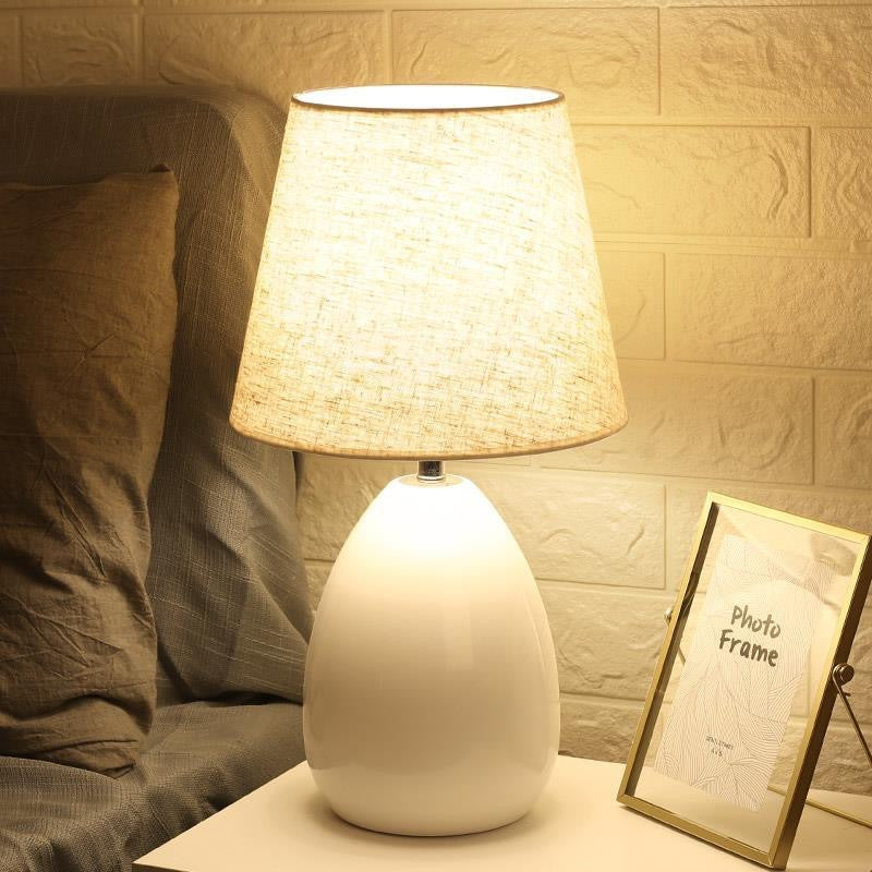 Drum Iron Fabric Living Table Lamp