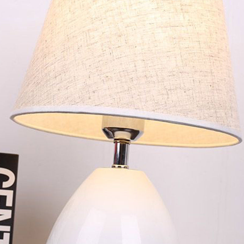 Drum Iron Fabric Living Table Lamp