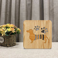 Square Wood Living Room Table Lamp