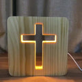 Square Wood Living Room Table Lamp