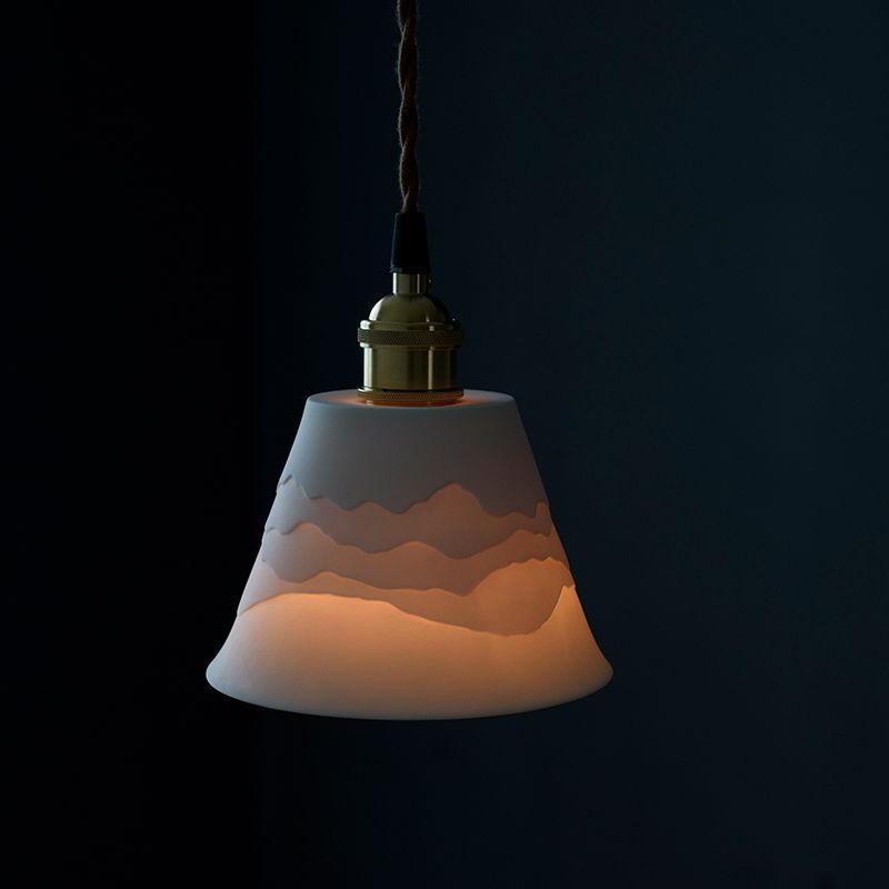 Drum Copper Ceramic Living Wall Lamp