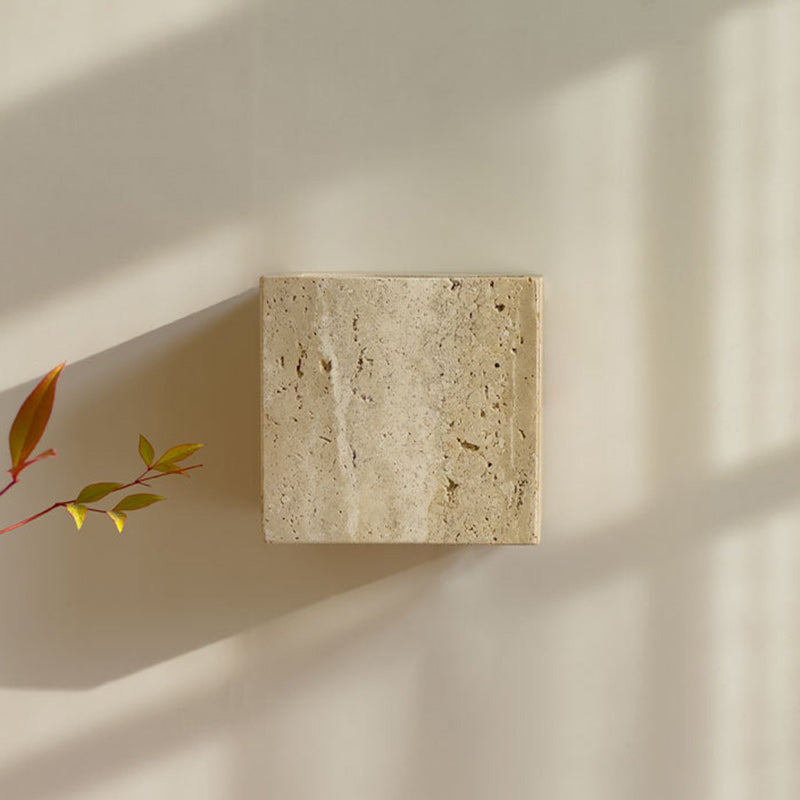 Rectangular Stone Living Room Wall Lamp