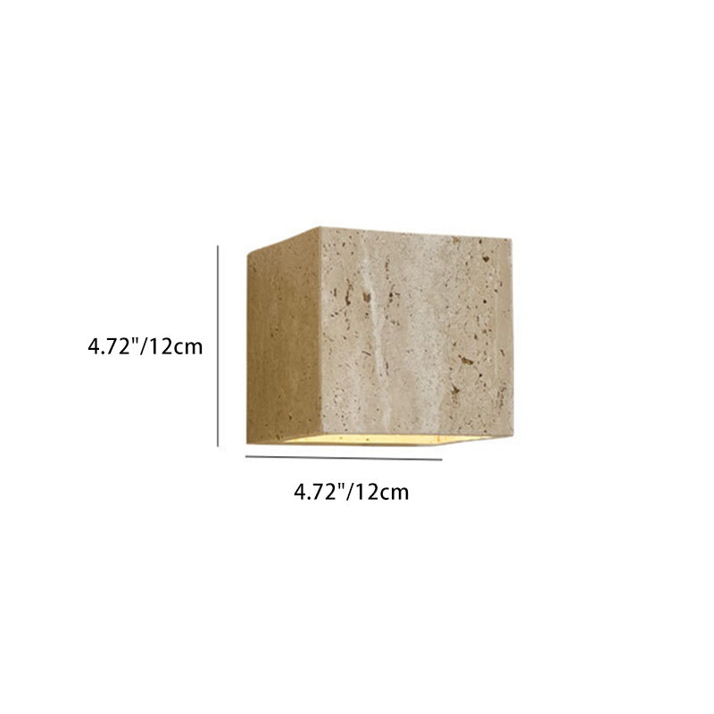 Rectangular Stone Living Room Wall Lamp