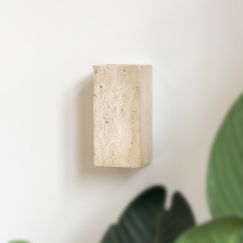 Rectangular Stone Living Room Wall Lamp
