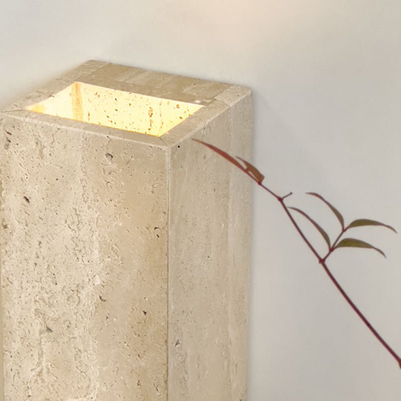 Rectangular Stone Living Room Wall Lamp