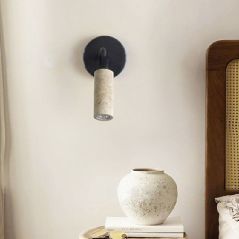 Column Iron Stone Living Wall Lamp