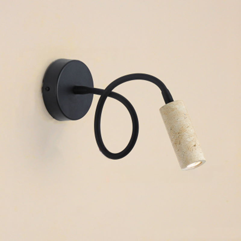 Column Iron Stone Living Wall Lamp