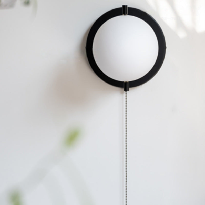 Globe Iron Glass Living Wall Lamp
