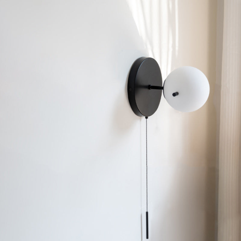 Globe Iron Glass Living Wall Lamp