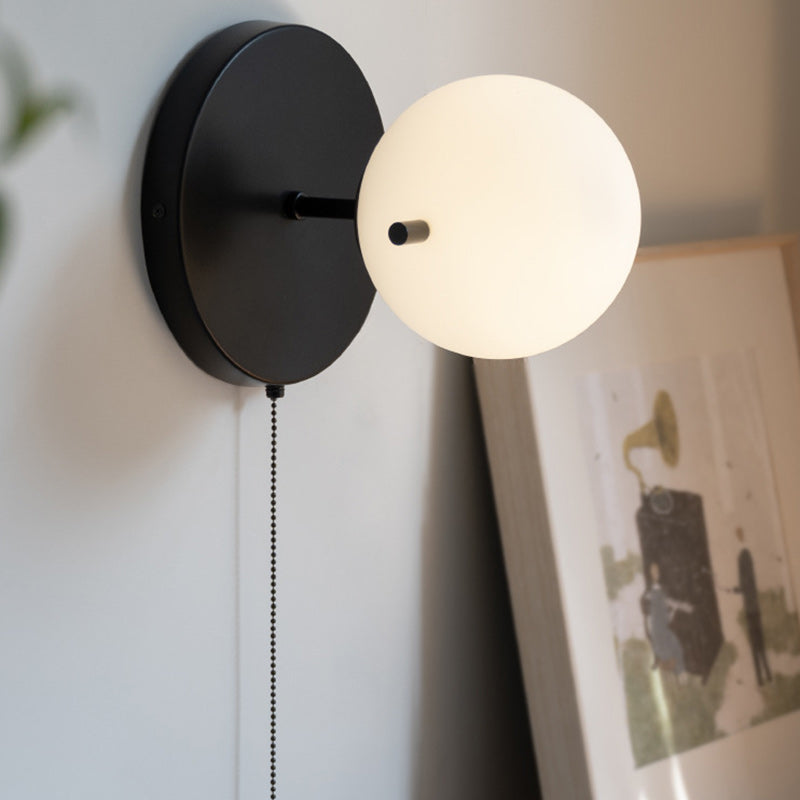 Globe Iron Glass Living Wall Lamp