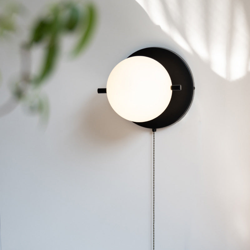 Globe Iron Glass Living Wall Lamp