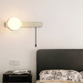 Rectangular Stone Glass Living Wall Lamp