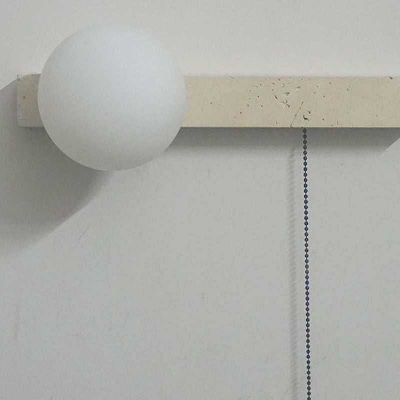 Rectangular Stone Glass Living Wall Lamp