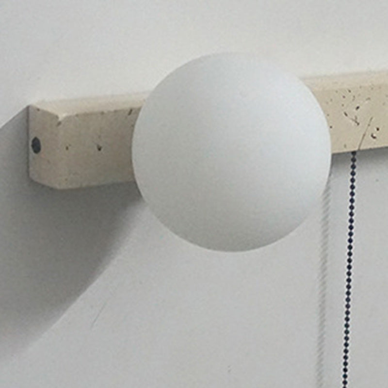 Rectangular Stone Glass Living Wall Lamp