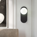 Oval Iron Glass Living Wall Lamp