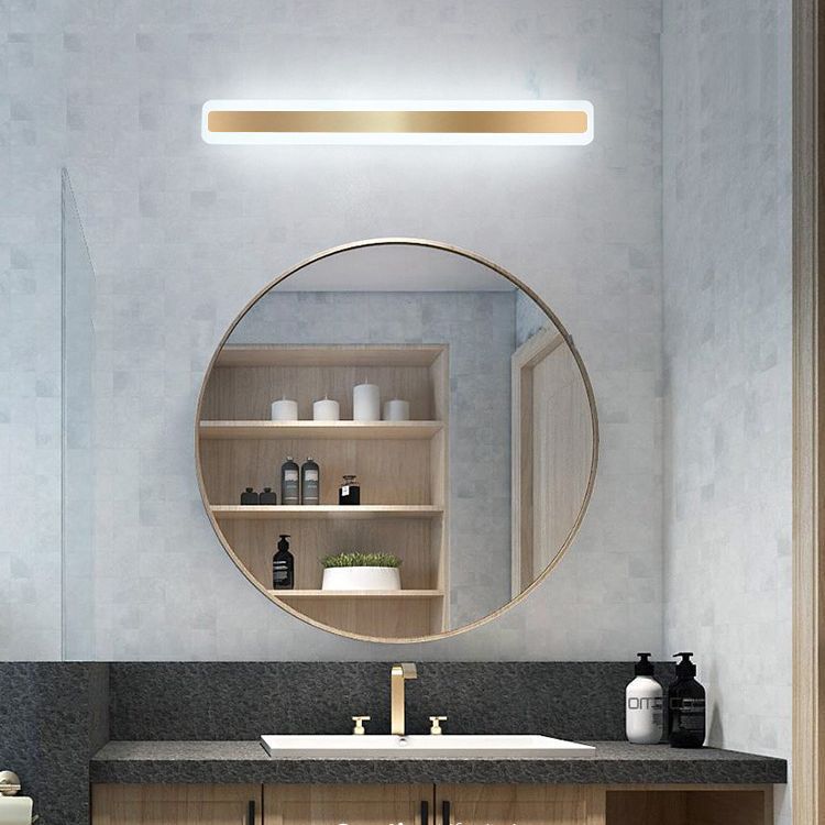 Rectangular Iron Acrylic Bathroom Wall Lamp