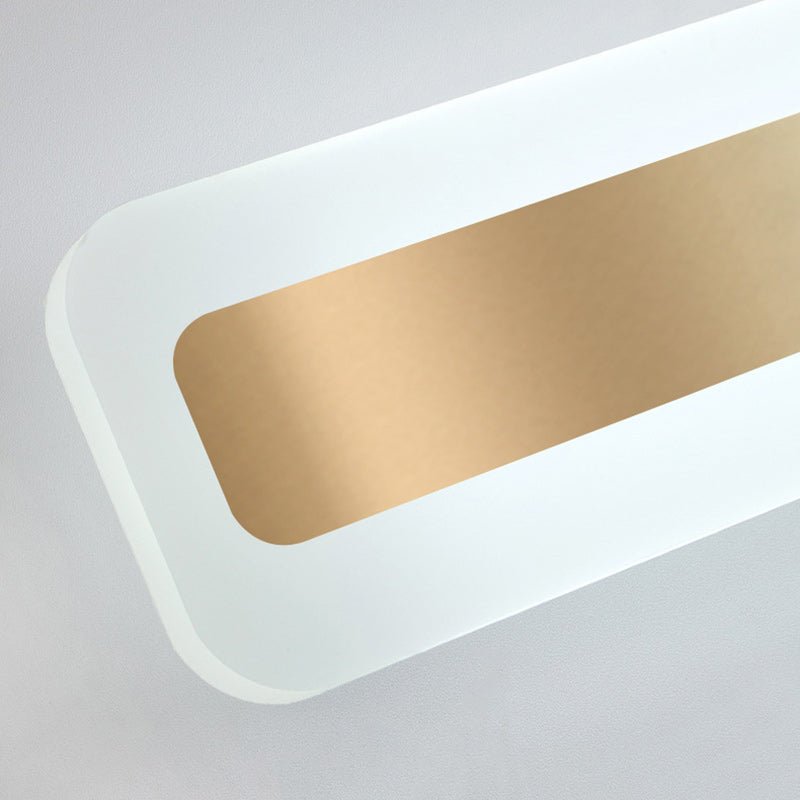 Rectangular Iron Acrylic Bathroom Wall Lamp
