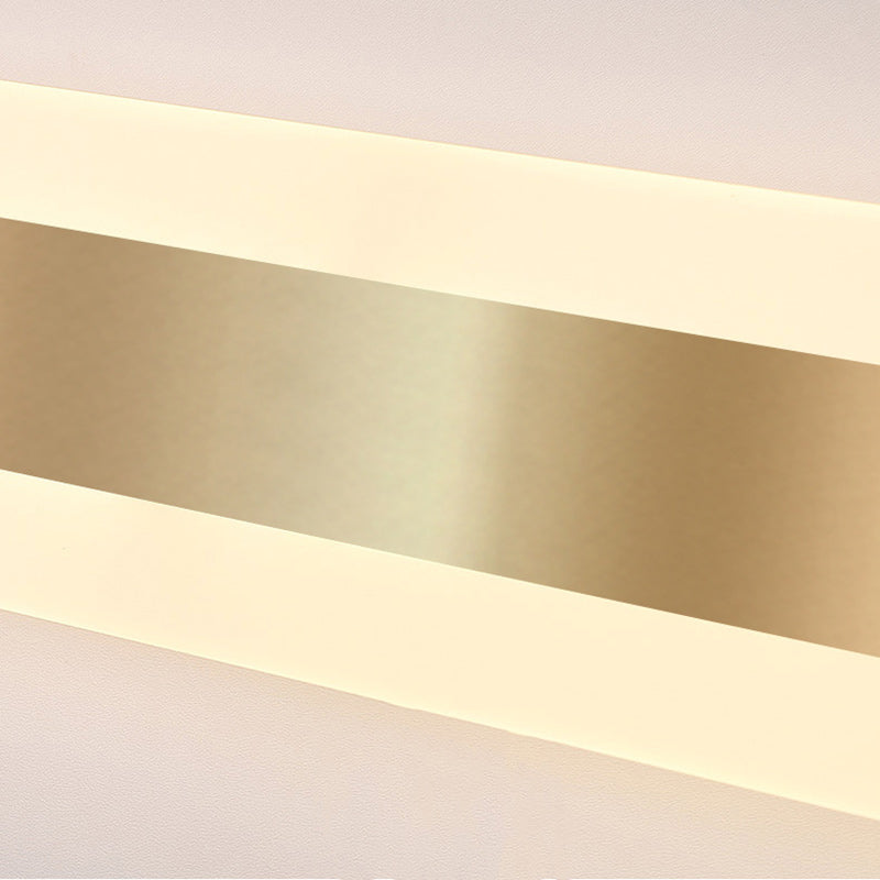 Rectangular Iron Acrylic Bathroom Wall Lamp