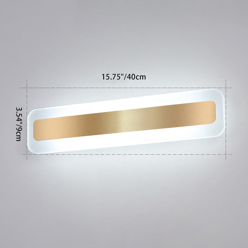 Rectangular Iron Acrylic Bathroom Wall Lamp