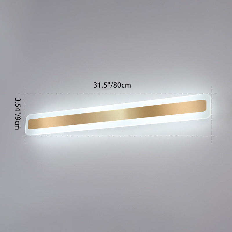 Rectangular Iron Acrylic Bathroom Wall Lamp