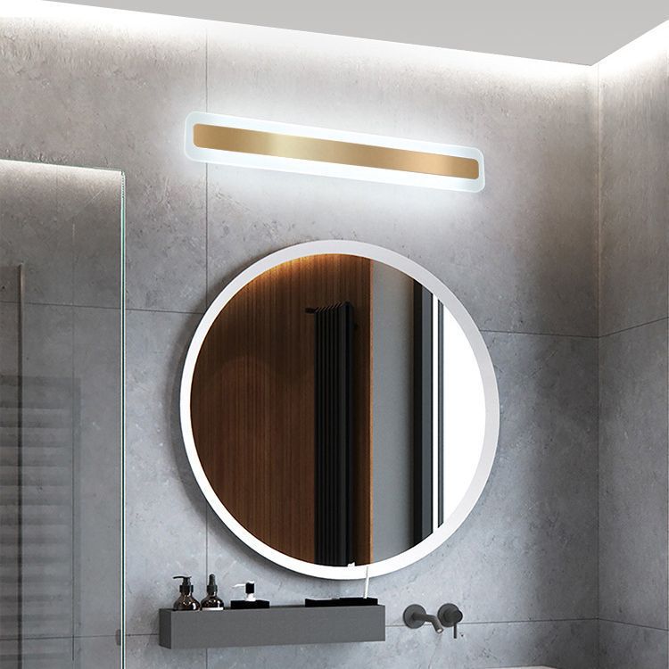 Rectangular Iron Acrylic Bathroom Wall Lamp