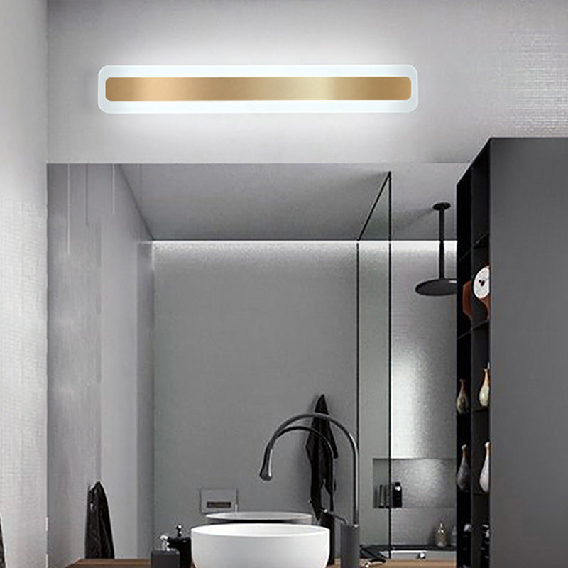 Rectangular Iron Acrylic Bathroom Wall Lamp