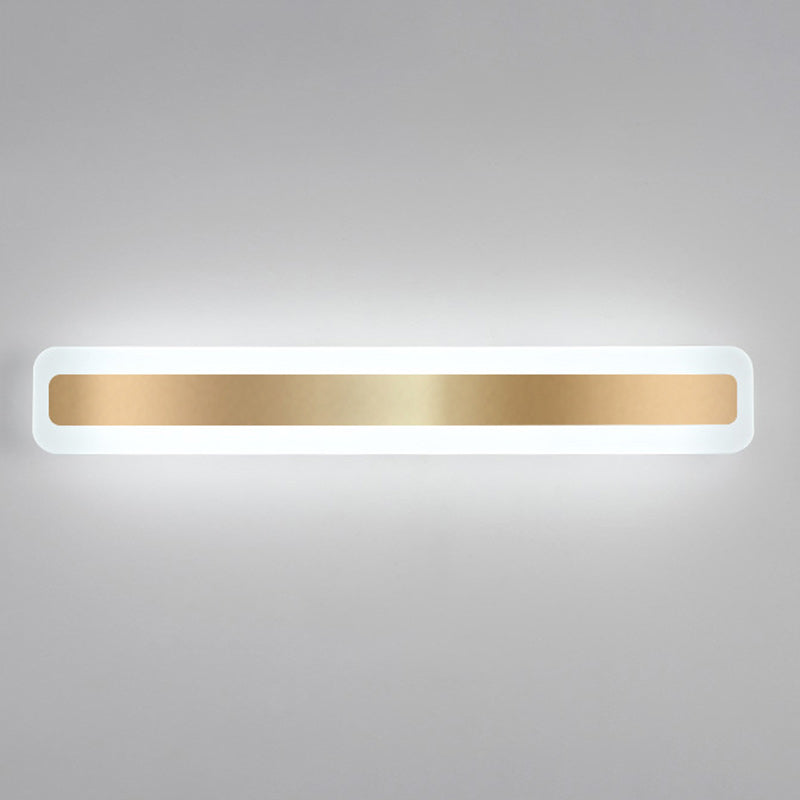 Rectangular Iron Acrylic Bathroom Wall Lamp
