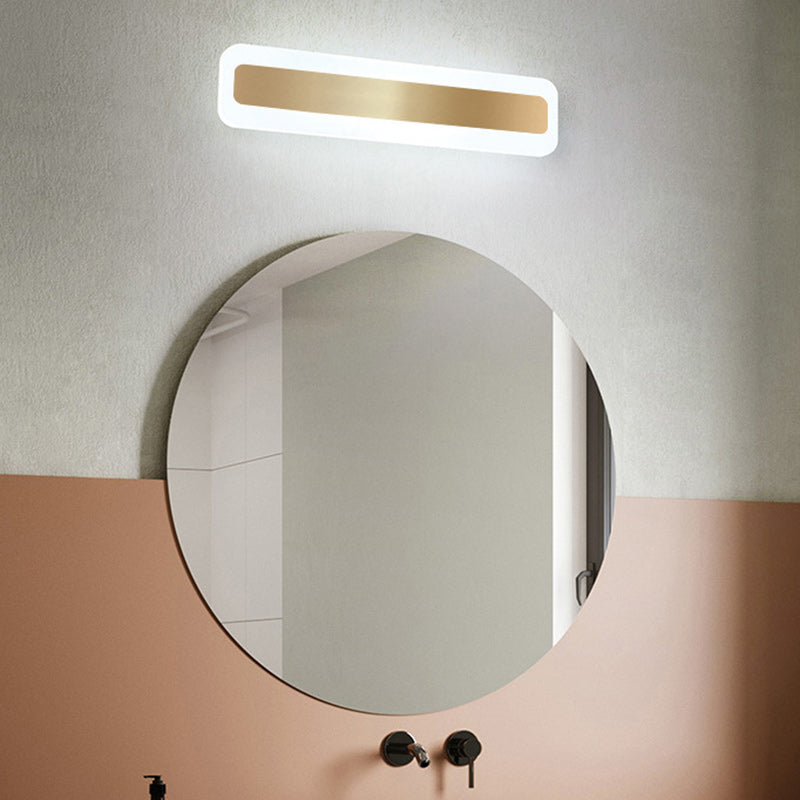 Rectangular Iron Acrylic Bathroom Wall Lamp