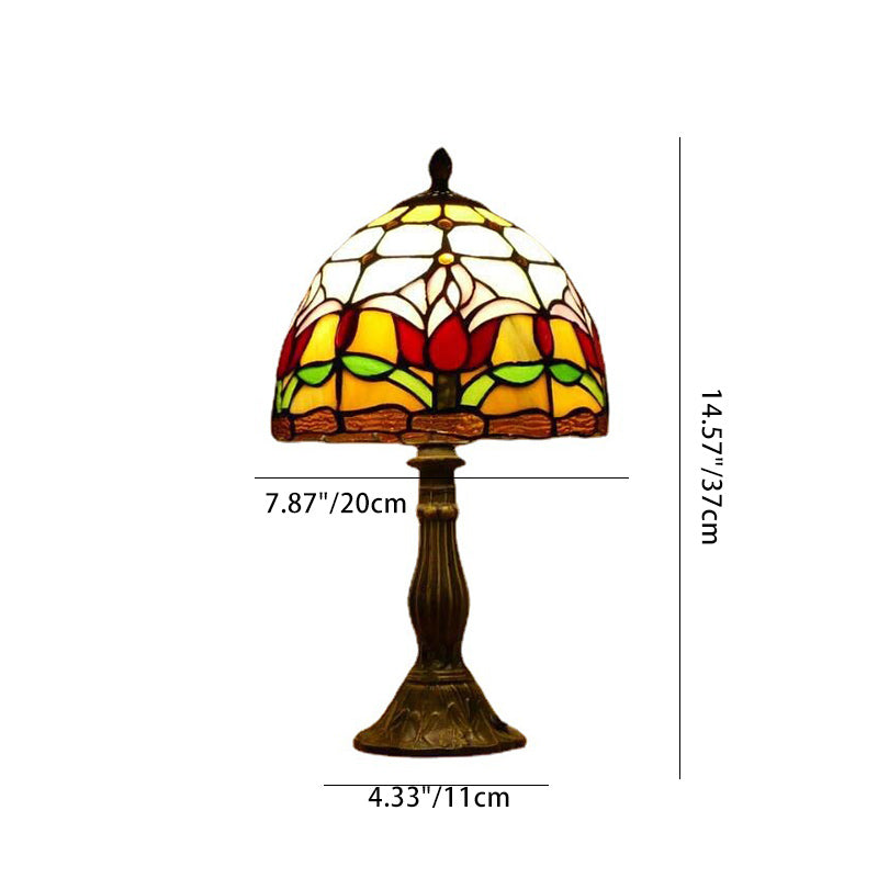 Dome Iron Glass Living Table Lamp