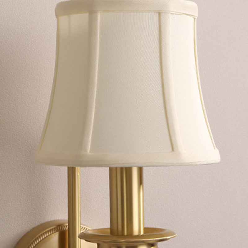 Drum Copper Fabric Living Wall Lamp
