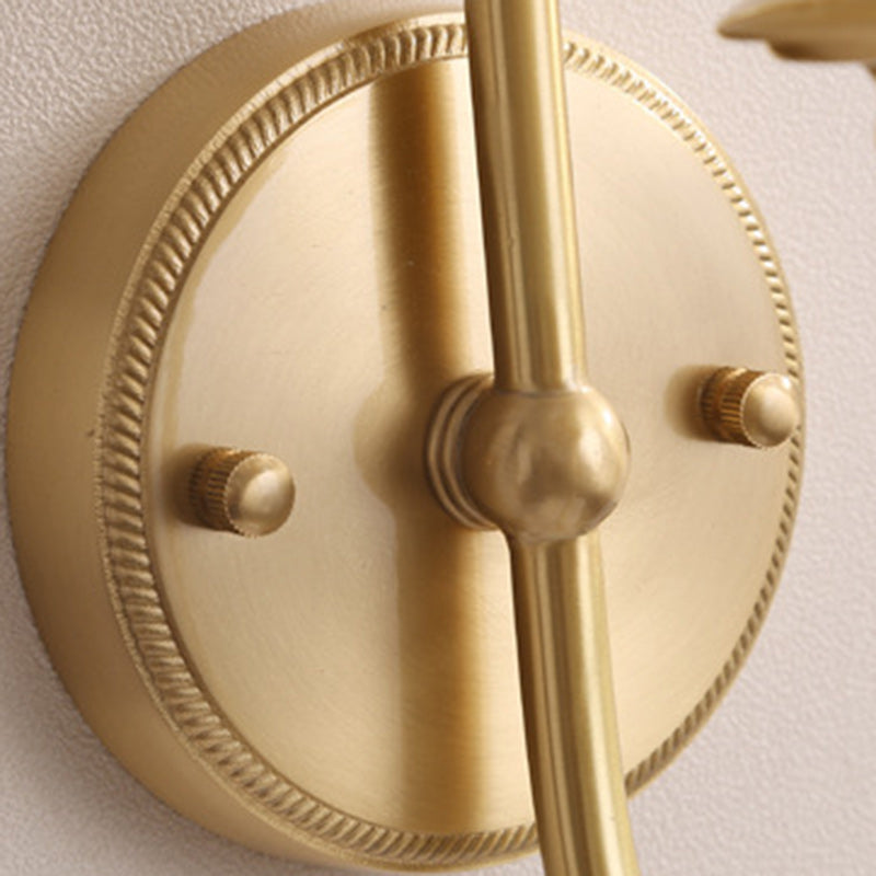 Drum Copper Fabric Living Wall Lamp
