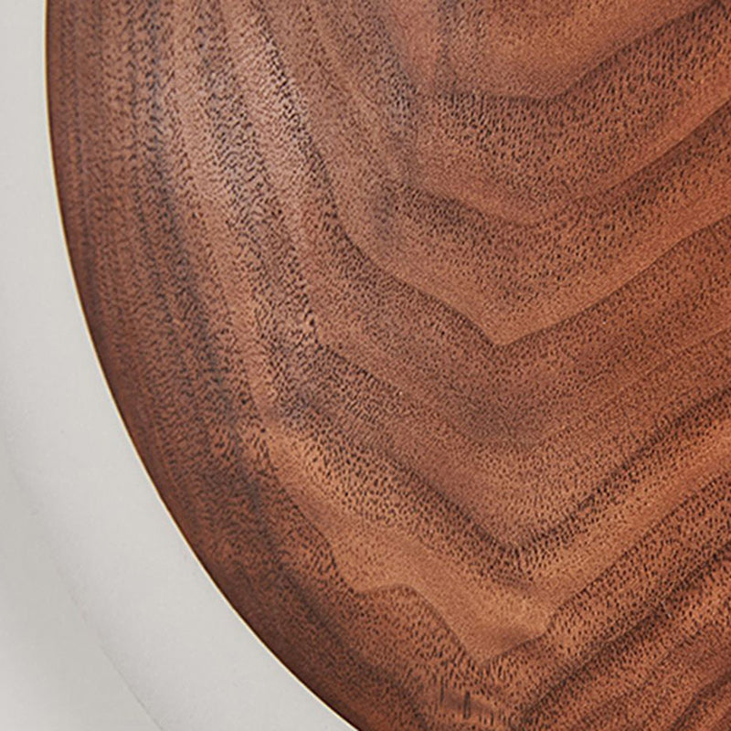 Round Wood Acrylic Living Wall Lamp