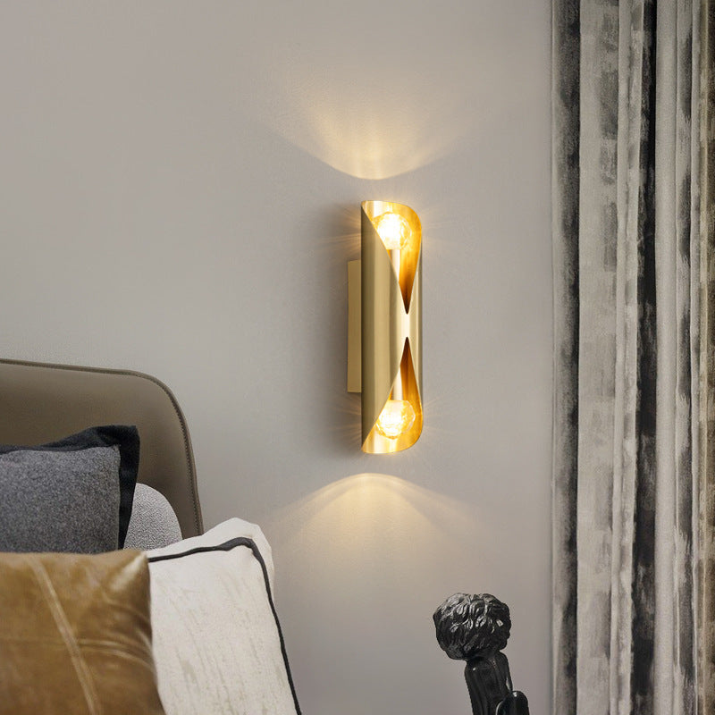 Column Copper Living Room 2-Light Wall Lamp