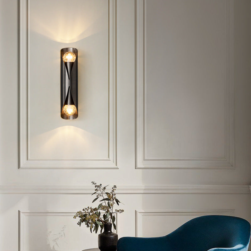 Column Copper Living Room 2-Light Wall Lamp