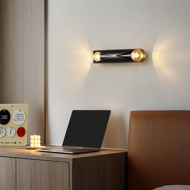 Column Copper Living Room 2-Light Wall Lamp