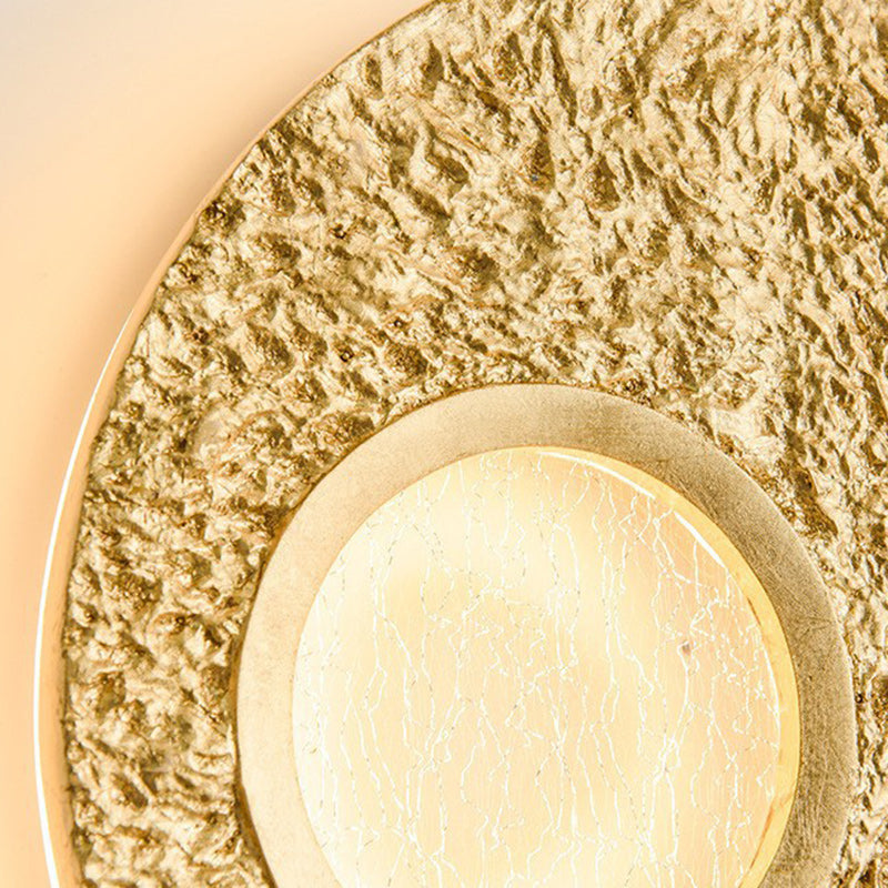 Round Iron Resin Living Wall Lamp