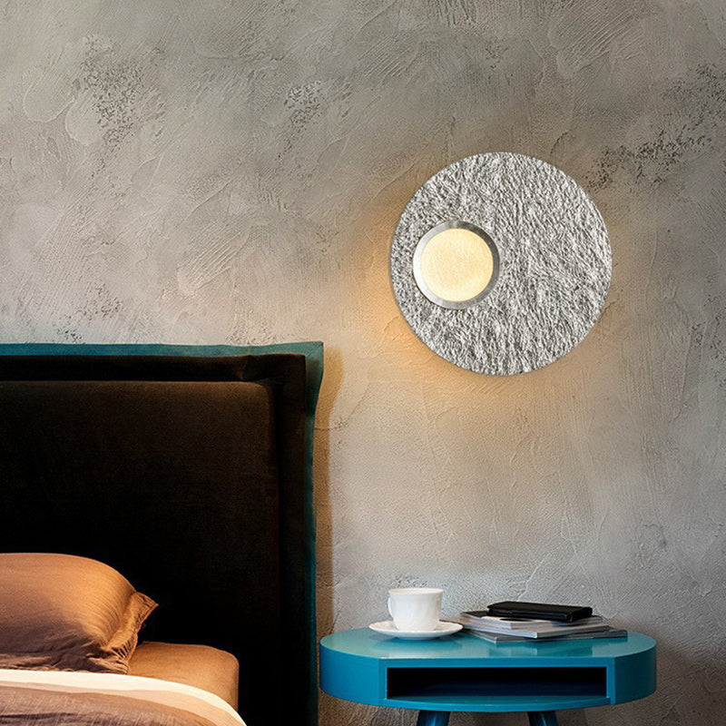 Round Iron Resin Living Wall Lamp