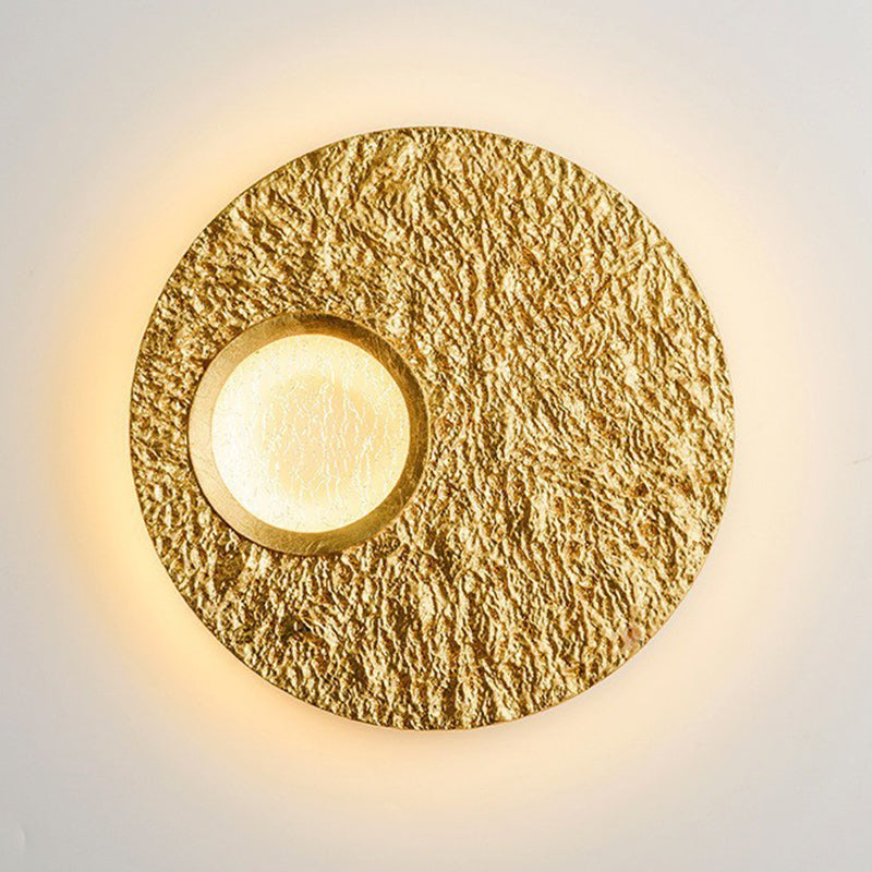 Round Iron Resin Living Wall Lamp