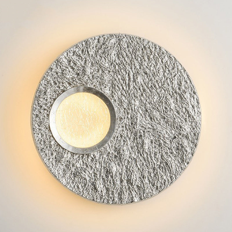 Round Iron Resin Living Wall Lamp