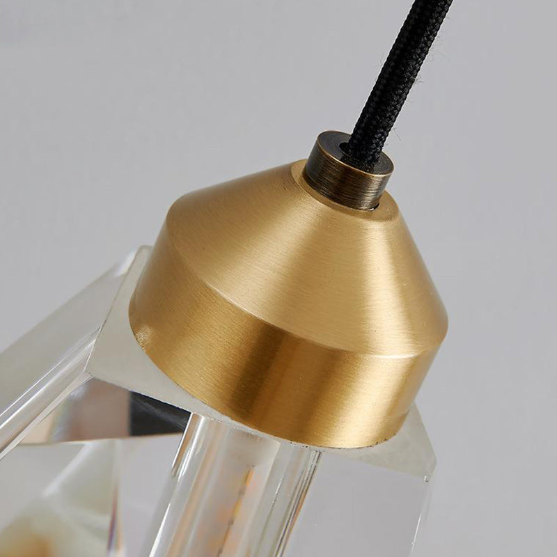 Round Copper Crystal Living Wall Lamp