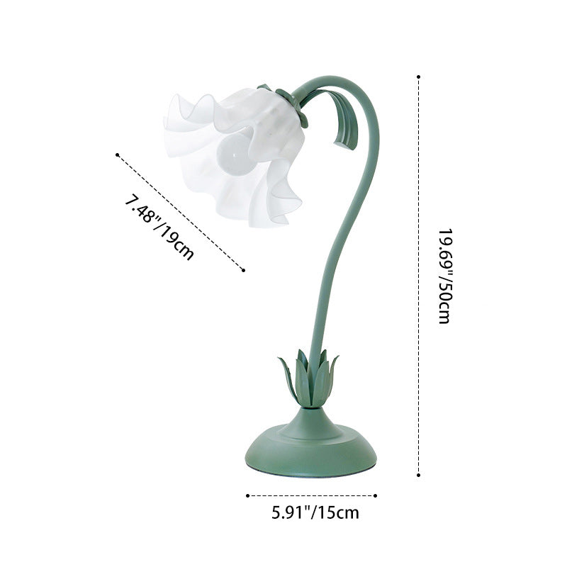 Flower Iron Acrylic Living Table Lamp