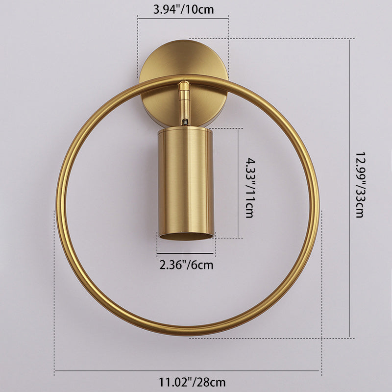 Round Iron Living Room Wall Lamp