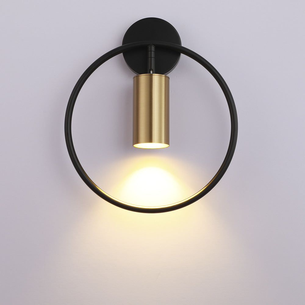 Round Iron Living Room Wall Lamp