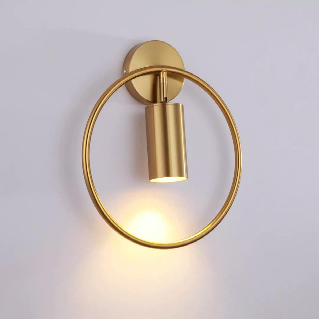 Round Iron Living Room Wall Lamp
