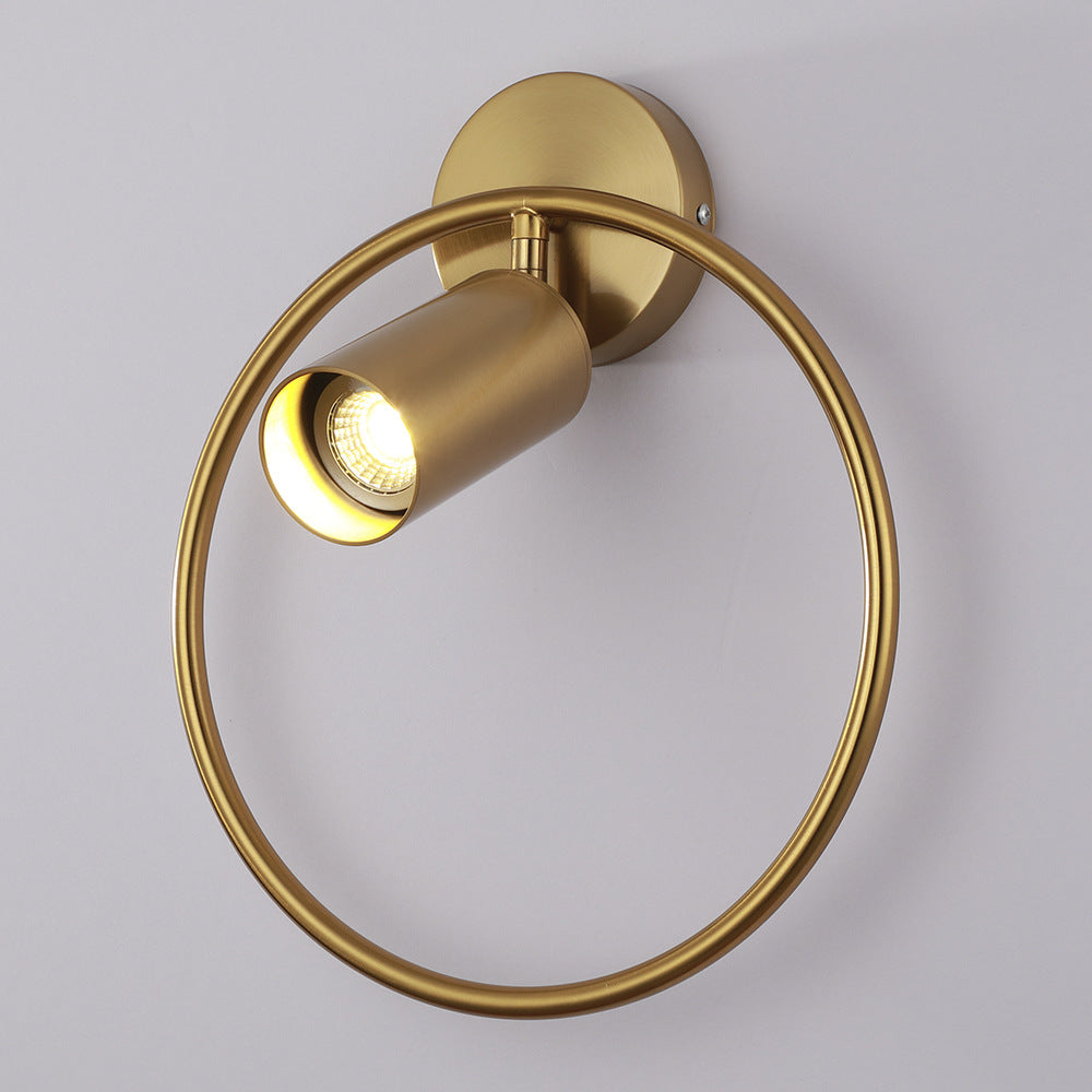Round Iron Living Room Wall Lamp