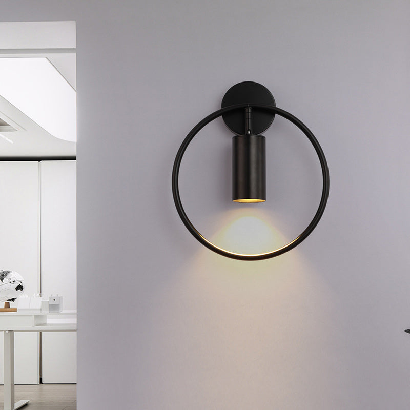 Round Iron Living Room Wall Lamp
